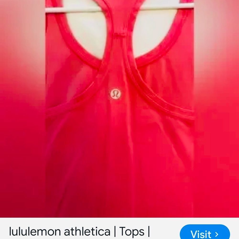 #1242**Lululemon Athletica Red/Pink Tank Top - Picture 2 of 7